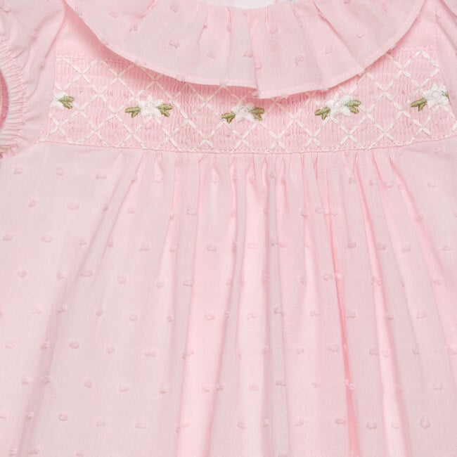 Little My First Smocked Dress, Pale Pink Flowers - Dresses - 3