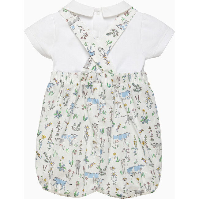 Little Liberty Print Moo Cow Dungaree, Moo Cow - Pants - 2