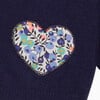 Little Liberty Print Wiltshire Heart Cardigan, Navy - Cardigans - 3