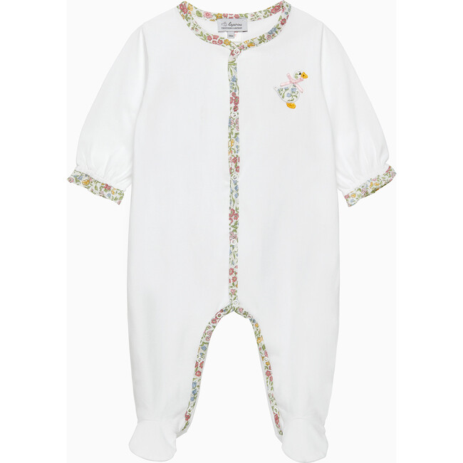 Little Liberty Print Lilibet Duck All In One, White