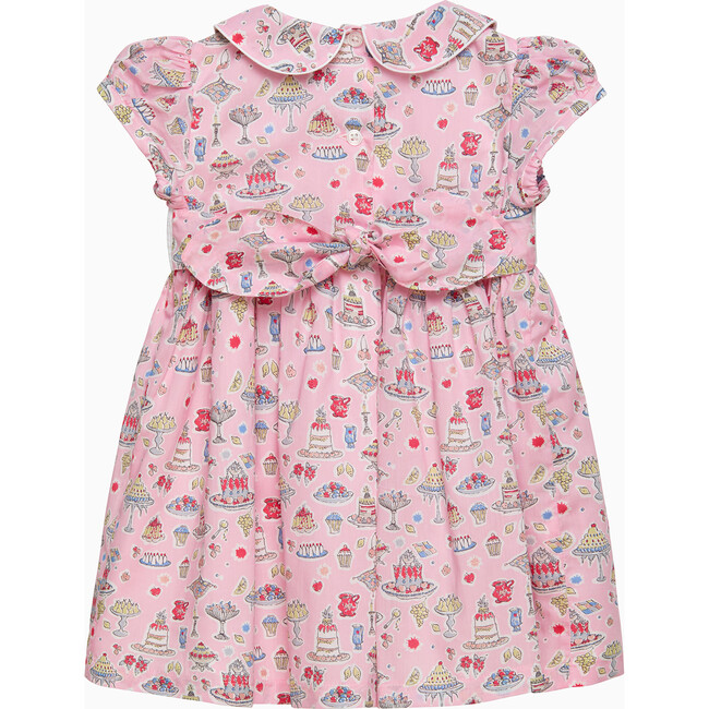 Little Liberty Print High Tea Smocked  Dress, Pink - Dresses - 2