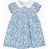 Little Liberty Print Betsy Smocked Dress, Blue Betsy - Dresses - 1 - thumbnail