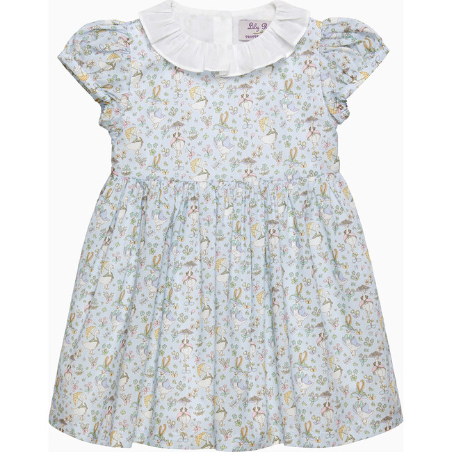 Little Liberty Print Goosey Gladrags Willow Dress, Blue