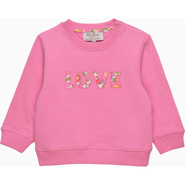 Little Liberty Print Betsy Love Sweatshirt, Pink Betsy