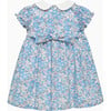 Little Liberty Print Betsy Smocked Dress, Blue Betsy - Dresses - 2