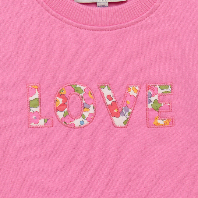 Little Liberty Print Betsy Love Sweatshirt, Pink Betsy - Sweatshirts - 3