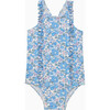 Little Liberty Print Betsy Frill Swimsuit, Blue Betsy - One Pieces - 1 - thumbnail