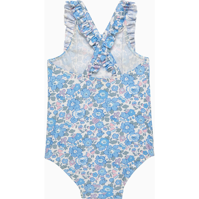 Little Liberty Print Betsy Frill Swimsuit, Blue Betsy - One Pieces - 2