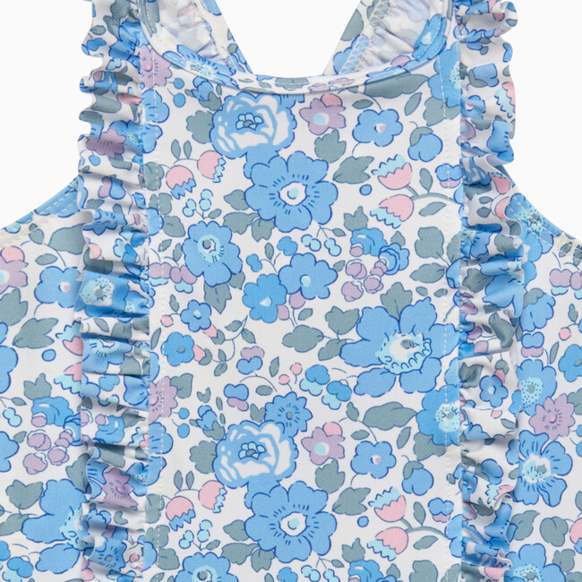 Little Liberty Print Betsy Frill Swimsuit, Blue Betsy - One Pieces - 3