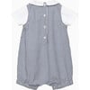 Little Jasper Guardsman Romper, Blue Gingham - Rompers - 2