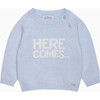 Little Here Comes Trouble Sweater, Pale Blue - Sweaters - 1 - thumbnail