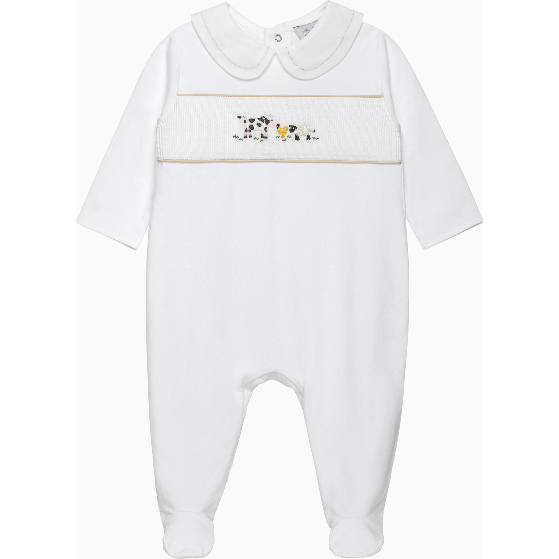 Little Farmyard All In One, White - Rompers - 1