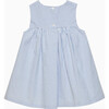 Little Duck Stripe Pinafore, Blue - Dresses - 2