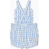 Little Duck Gingham Bib Short, Blue Gingham - Shorts - 2