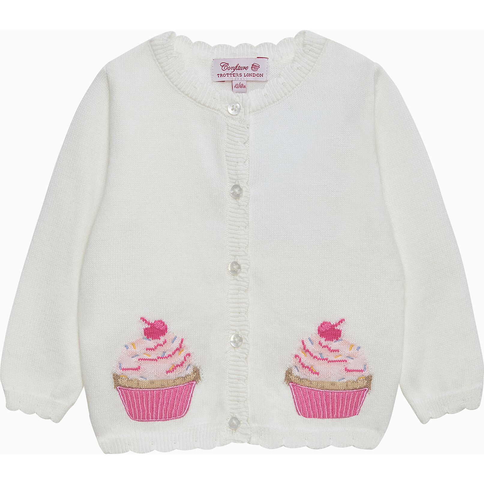Little Cupcake Cardigan, Winter White - Cardigans - 1