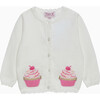 Little Cupcake Cardigan, Winter White - Cardigans - 1 - thumbnail