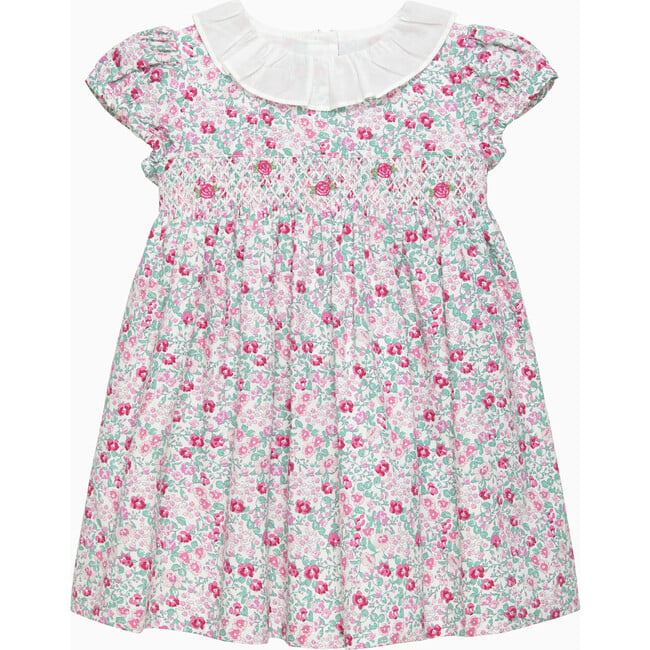 Little Catherine Smocked Dress, Pink Floral