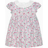 Little Catherine Smocked Dress, Pink Floral - Dresses - 1 - thumbnail