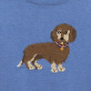 Little Dachshund Dog Sweater, Sky Blue - Sweaters - 3