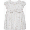 Little Bee Smocked Dress, White - Dresses - 2