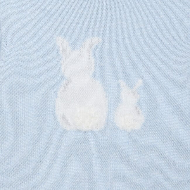 Little Bella Bunny Sweater, Pale Blue - Sweaters - 3