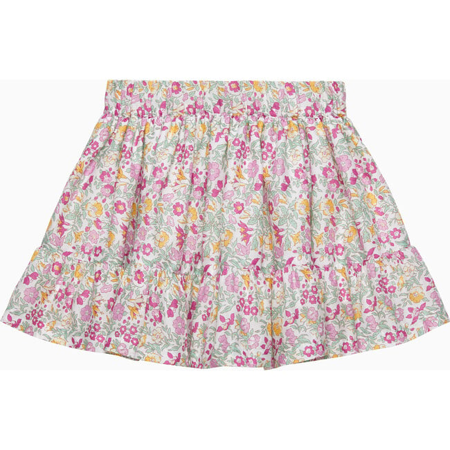 Liberty Print Mamie Tiered Skirt, Pink Mamie