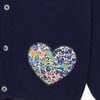 Liberty Print Wiltshire Heart Cardigan, Navy - Cardigans - 3