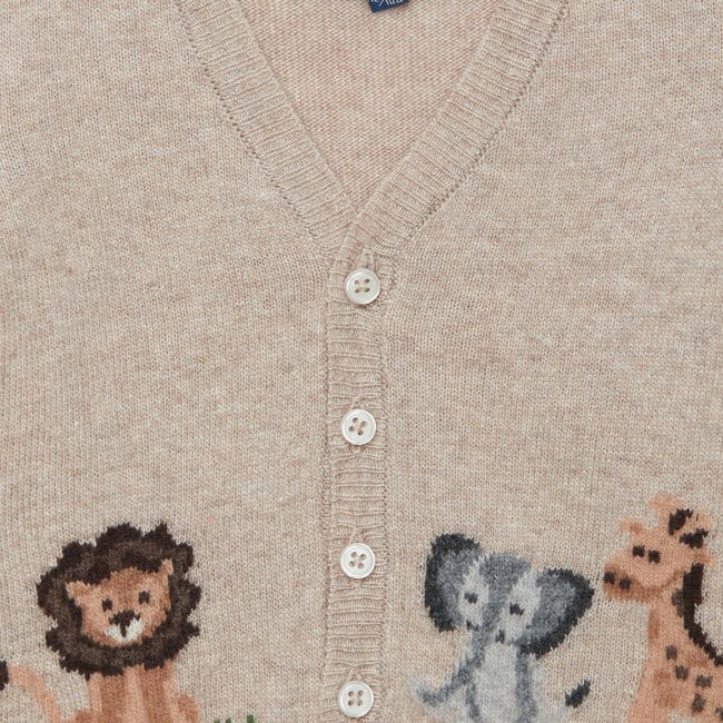 Little Augustus & Friends Cardigan, Oatmeal - Cardigans - 3