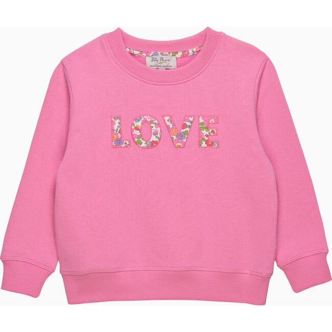 Liberty Print Betsy Love Sweatshirt, Pink Betsy