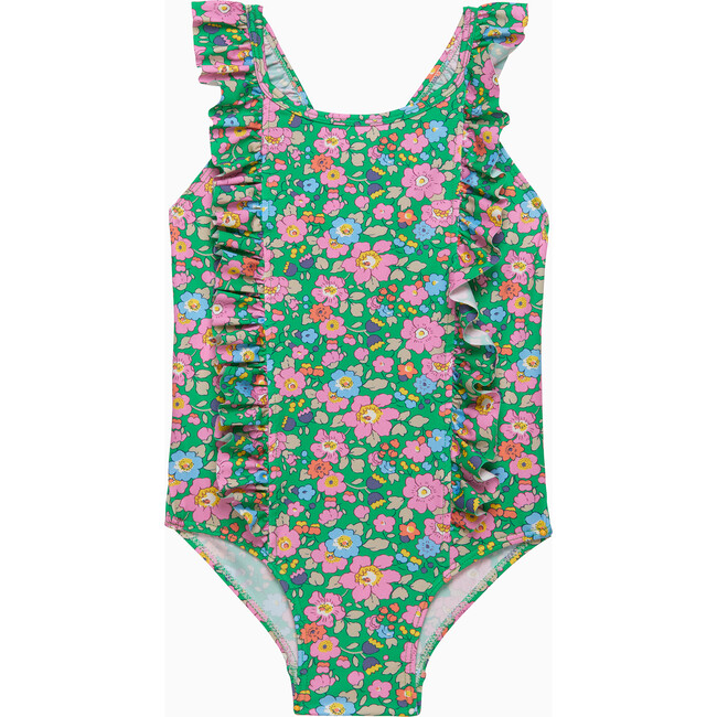 Liberty Print Betsy Frill Swimsuit, Green  Betsy