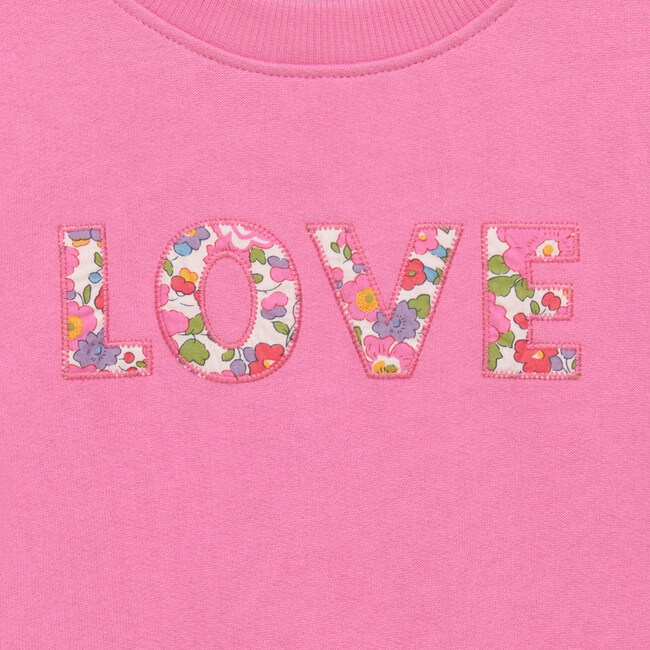 Liberty Print Betsy Love Sweatshirt, Pink Betsy - Sweatshirts - 3