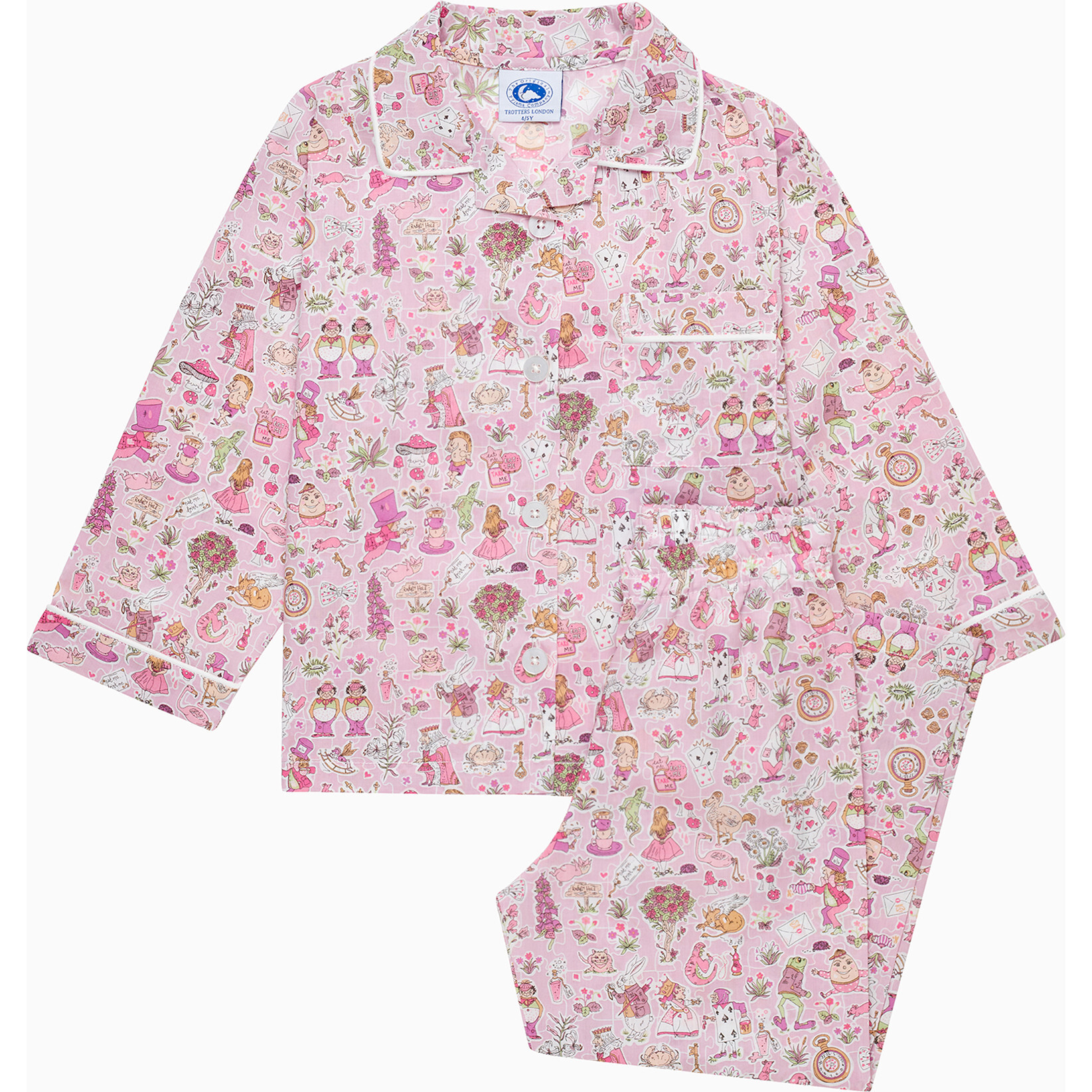 Liberty Print Alice In Wonderland Pajama, Pink Alice - Pajamas - 1