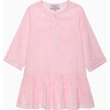 Embroidered Heart Kaftan, Pink - Dresses - 1 - thumbnail