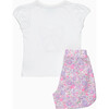 Liberty Print Betsy Bow Jersey Pj, Lilac Betsy - Pajamas - 2