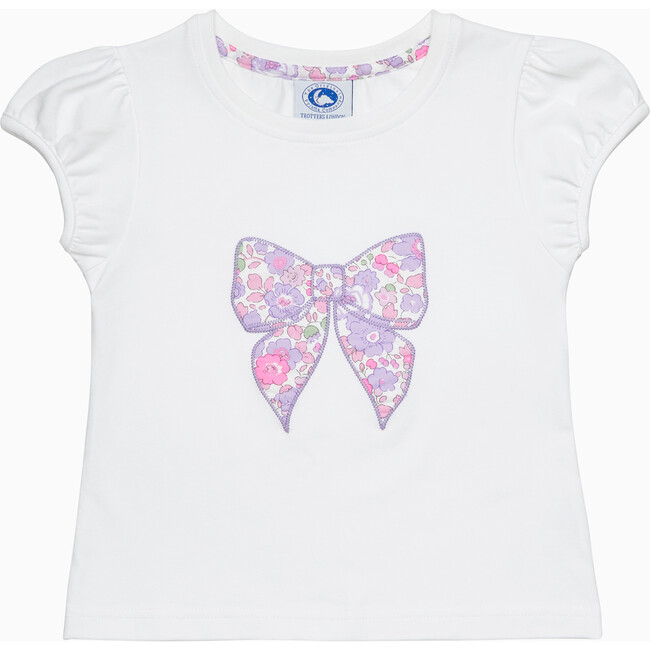 Liberty Print Betsy Bow Jersey Pj, Lilac Betsy - Pajamas - 3