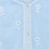 Embroidered Flower Kaftan, Pale Blue - Dresses - 3