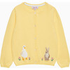 Duck And Bunny Cardigan, Lemon - Cardigans - 1 - thumbnail