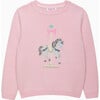 Carousel Horse Sweater, Pale Pink - Sweaters - 1 - thumbnail