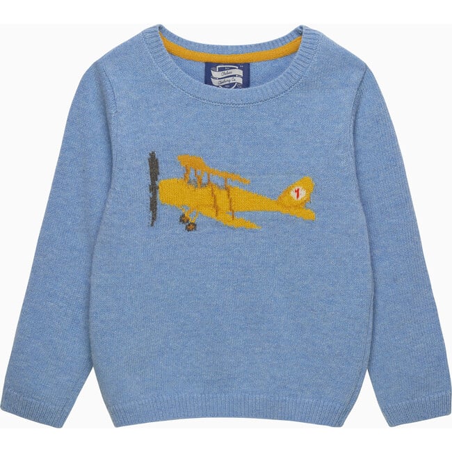 Biplane Sweater, Pale Blue