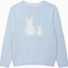 Bella Bunny Sweater, Pale Blue - Sweaters - 1 - thumbnail