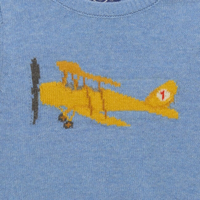 Biplane Sweater, Pale Blue - Sweaters - 3