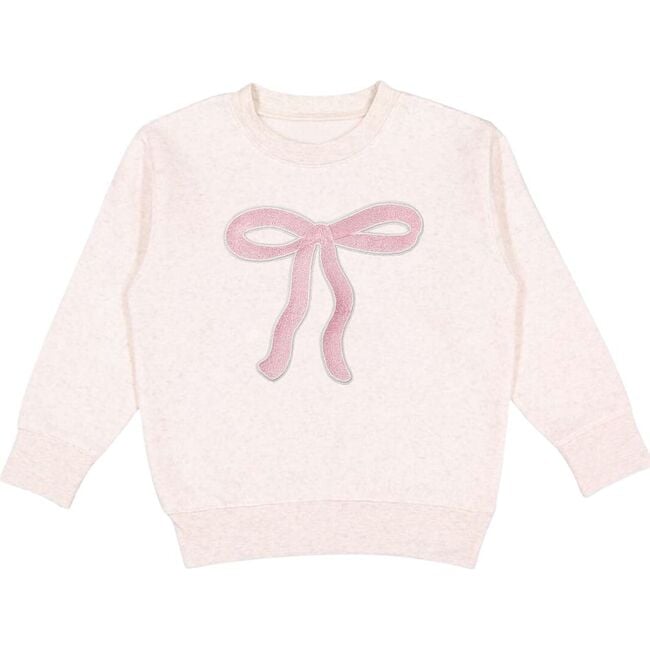 Coquette Bow Patch Sweatshirt, Natural