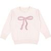 Coquette Bow Patch Sweatshirt, Natural - Sweatshirts - 1 - thumbnail