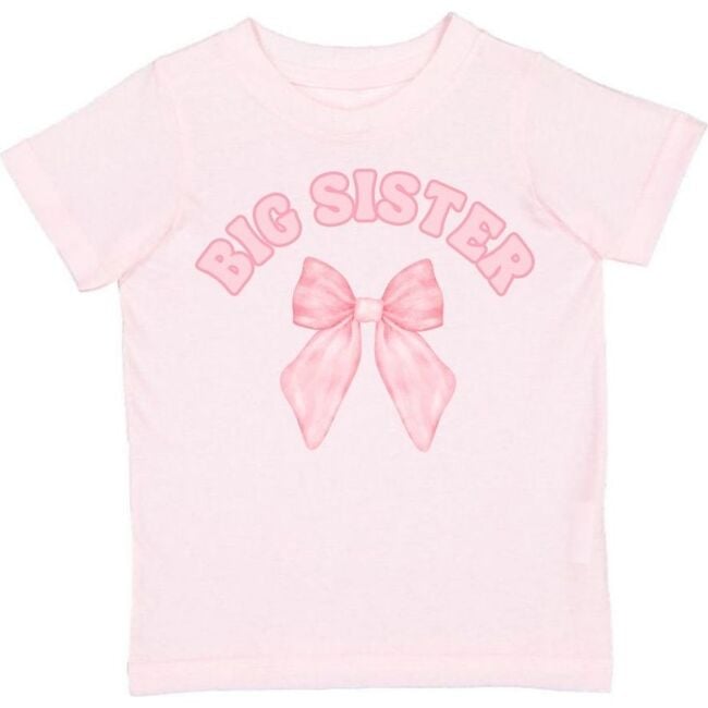 Big Sister Bow Short Sleeve T-Shirt, Ballet