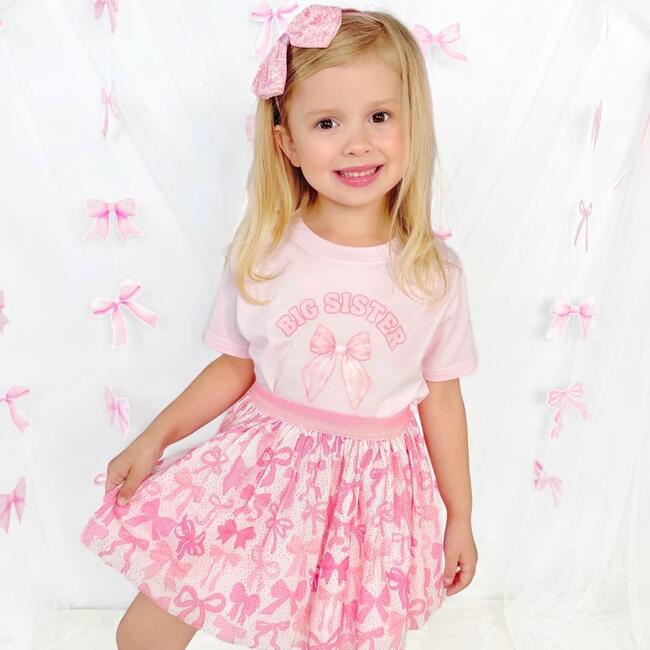 Big Sister Bow Short Sleeve T-Shirt, Ballet - T-Shirts - 5