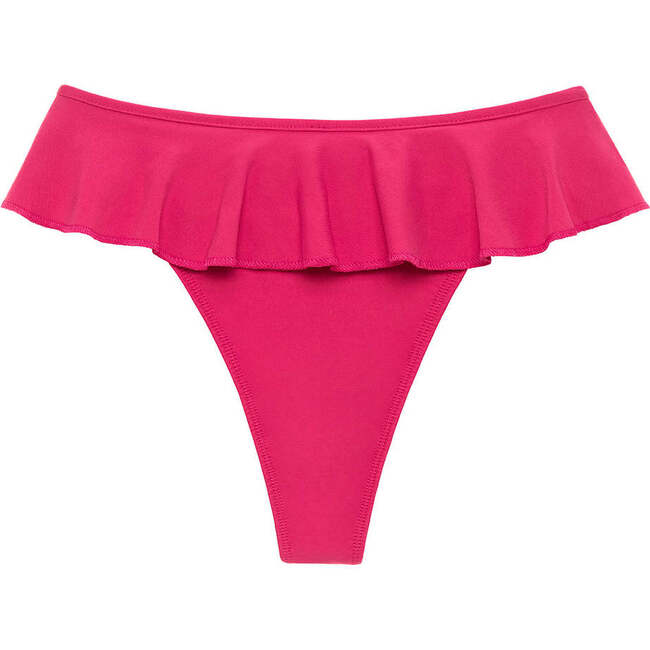 Tamarindo Ruffle Bikini Bottom, Raspberry