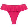 Tamarindo Ruffle Bikini Bottom, Raspberry - Two Pieces - 1 - thumbnail