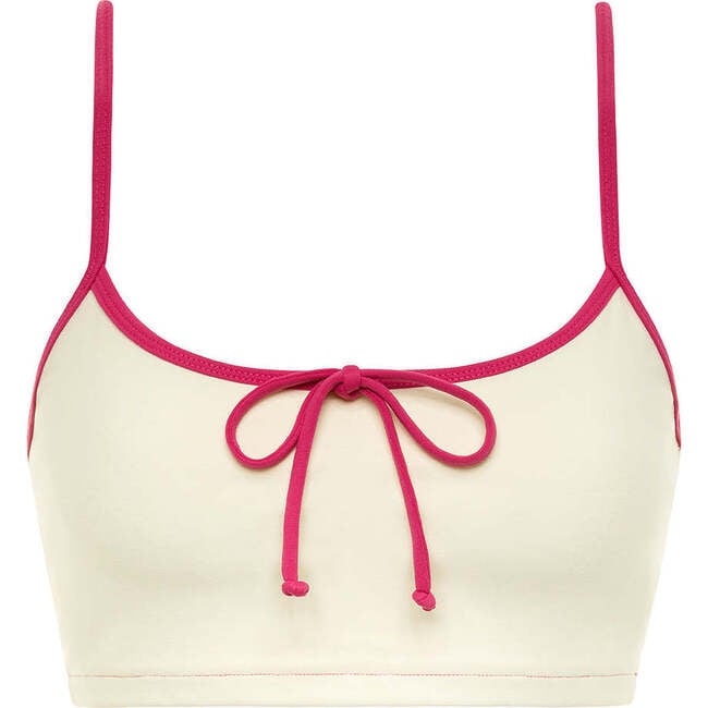 Racerback Sport Top, Cream Raspberry