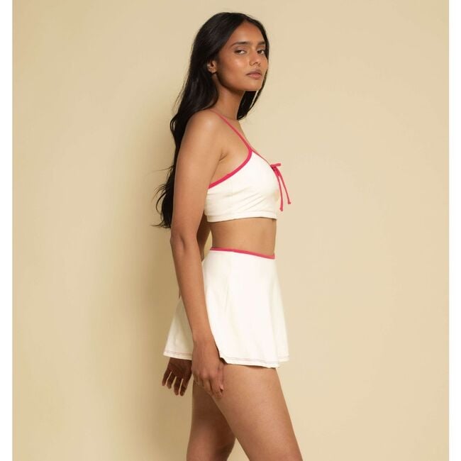 Racerback Sport Top, Cream Raspberry - Blouses - 6