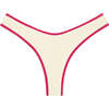 Lulu Bikini Bottom, Cream Raspberry - Two Pieces - 1 - thumbnail